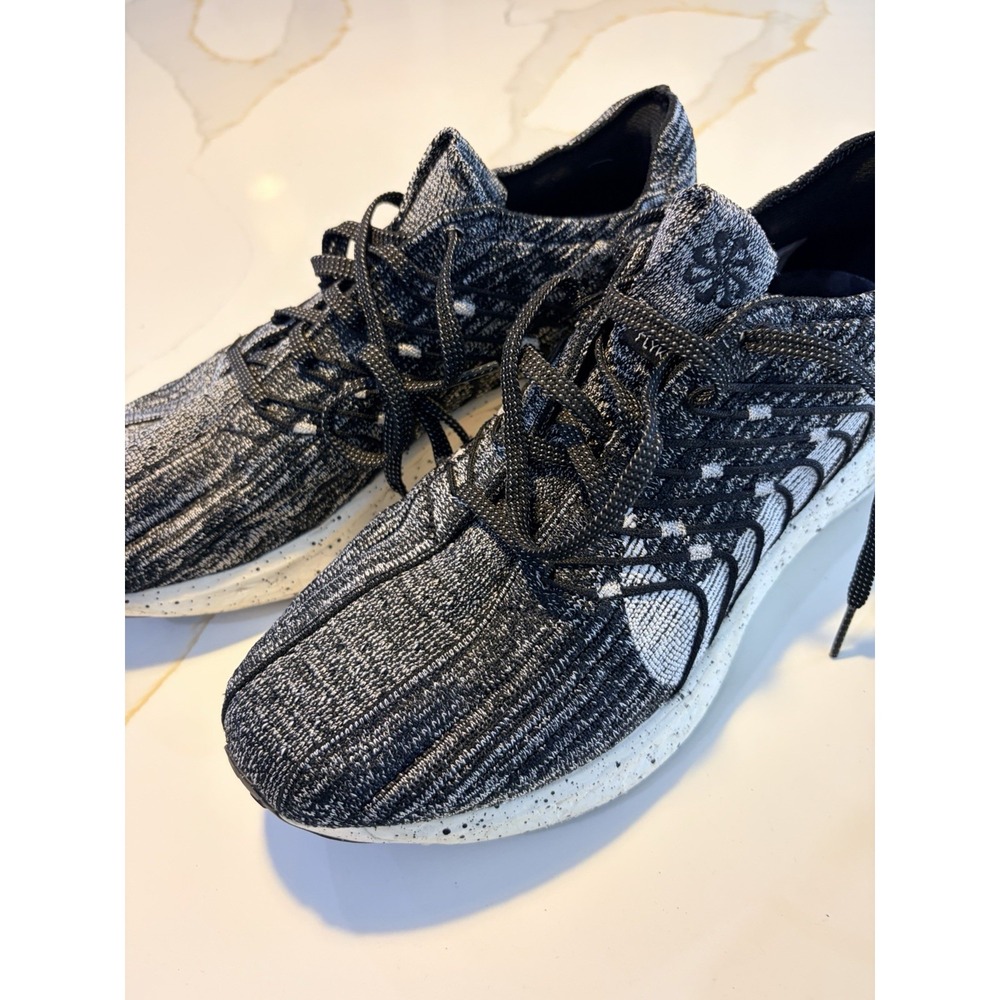 Nike React Infinity Run Flyknit 3 Black White Speckled Men's Size 9.5 DM3414-005